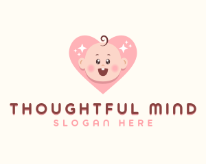 Cute Baby Heart logo design