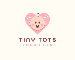 Cute Baby Heart logo design