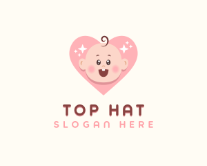 Cute Baby Heart logo design