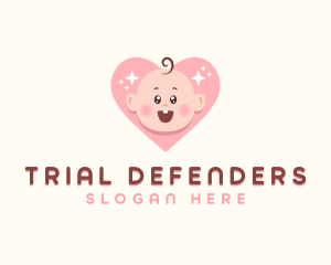 Cute Baby Heart logo design