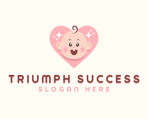 Cute Baby Heart logo design