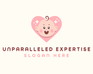 Cute Baby Heart logo design