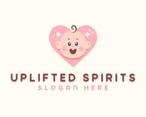 Cute Baby Heart logo design