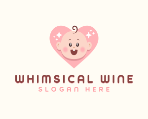 Cute Baby Heart logo design