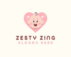 Cute Baby Heart logo design