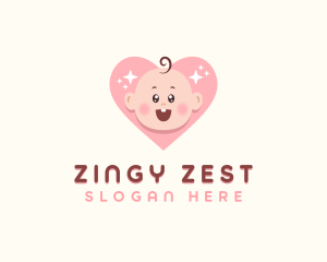 Cute Baby Heart logo design