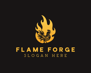 Fire Chicken Grilling Restaurant logo design