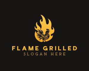 Fire Chicken Grilling Restaurant logo design