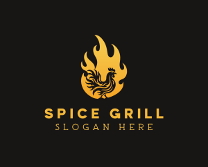 Fire Chicken Grilling Restaurant logo design