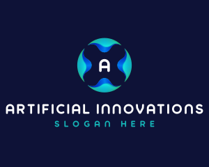 Artificial Intelligence Tech App logo design