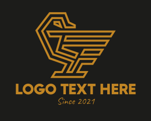 Golden Geometric Duck  logo