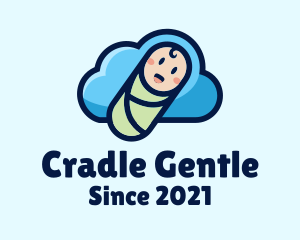 Cloud Baby Swaddle logo design