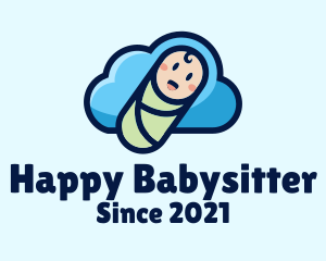 Cloud Baby Swaddle logo design