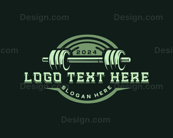 Barbell Gym Exercise Logo