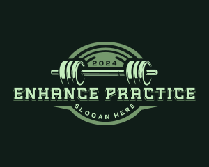 Barbell Gym Exercise  logo design