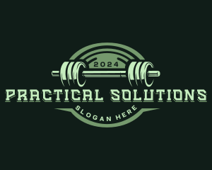 Barbell Gym Exercise  logo design