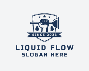 Plumbing Plunger Hand  logo design