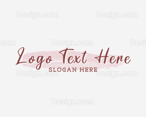 Feminine Watercolor Wordmark Logo