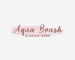 Feminine Watercolor Wordmark logo design