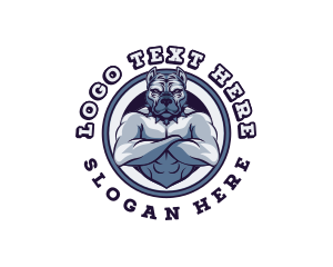 Pitbull Bodybuilder Gym logo