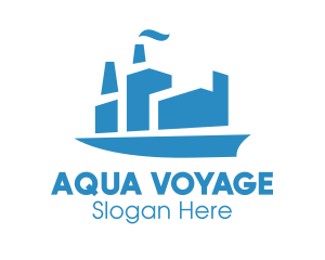 Blue Cargo Ship  logo