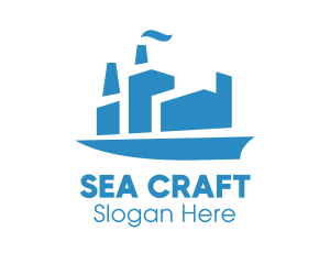 Blue Cargo Ship  logo
