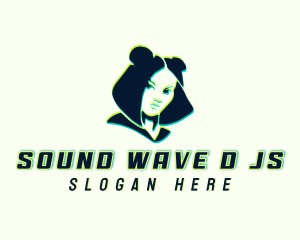 Glitch Woman DJ logo