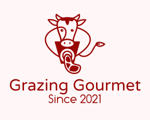 Cow Meat Grinder  logo design