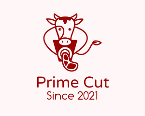 Cow Meat Grinder  logo design