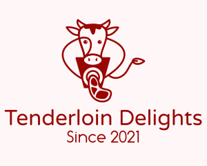 Cow Meat Grinder  logo design