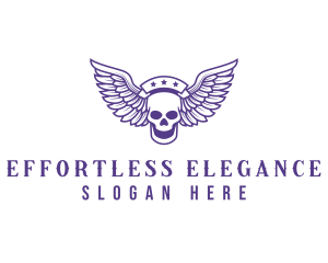 Skull Winged Pilot logo design