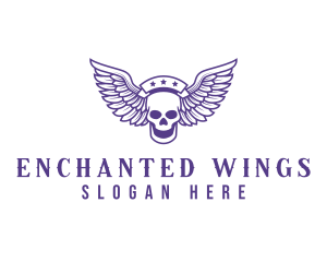 Skull Winged Pilot logo design