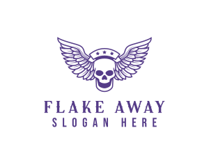 Skull Winged Pilot logo design