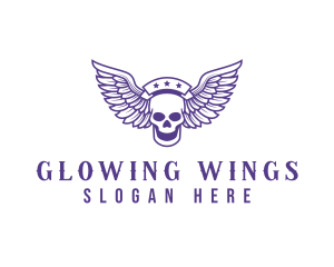 Skull Winged Pilot logo design