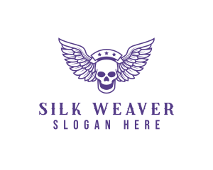 Skull Winged Pilot logo design