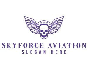 Skull Winged Pilot logo