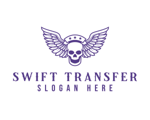 Skull Winged Pilot logo design