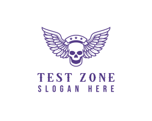 Skull Winged Pilot logo design