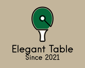 Table Tennis Paddle logo design