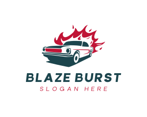 Flaming Auto Car  logo design