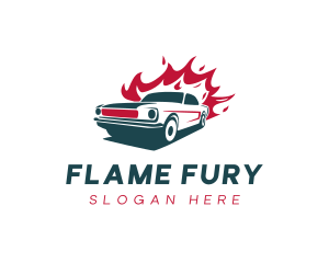 Flaming Auto Car  logo design