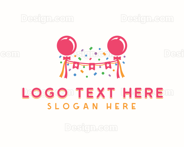 Balloon Party Event Logo