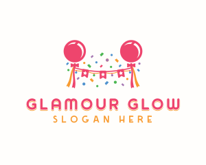 Balloon Party Event Logo