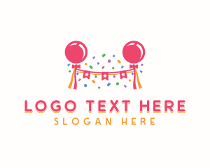 Balloon Party Event Logo