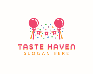 Balloon Party Event Logo