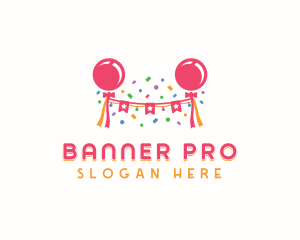 Balloon Party Event logo design