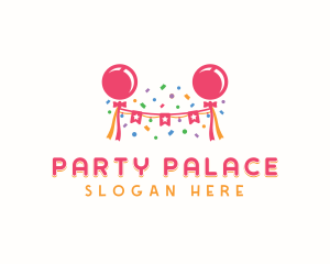 Balloon Party Event logo design