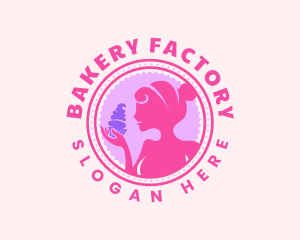 Lady Cupcake Bakery logo design