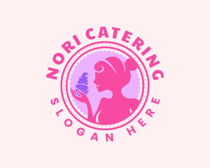 Lady Cupcake Bakery logo design