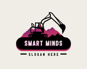 Mountain Excavator Mining Logo